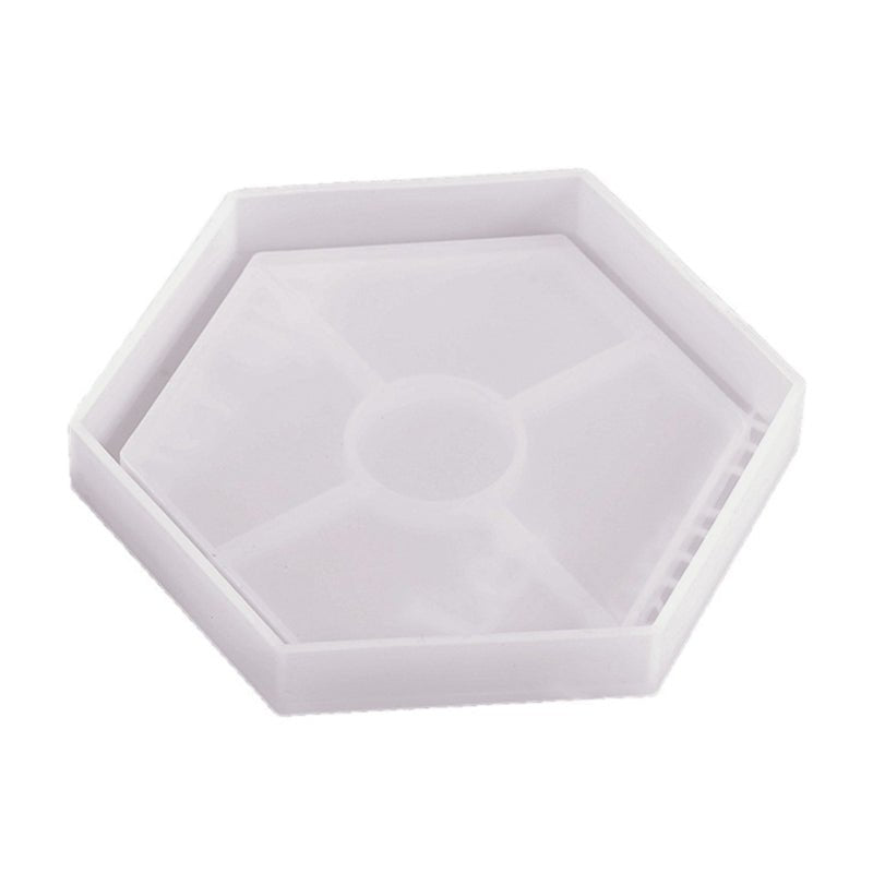 Hexagon Edged Coaster MouldMouldLBB Resinmold
