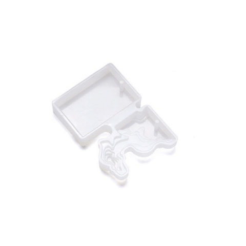 Square Silicone Beach Topographic Pendant mouldMouldLBB ResinJewellery