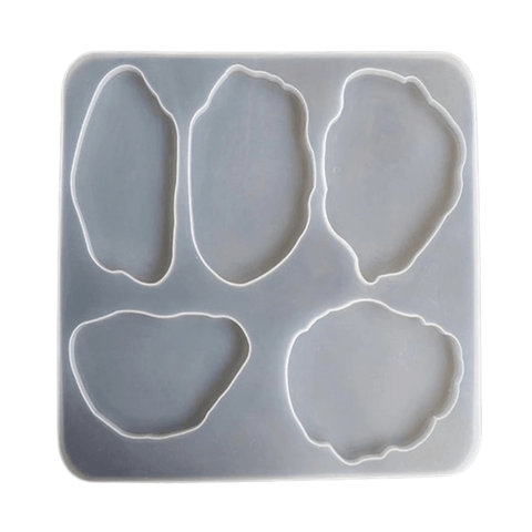 Agate tray 5 in 1 clear silicone mouldMouldLBB Resinagate