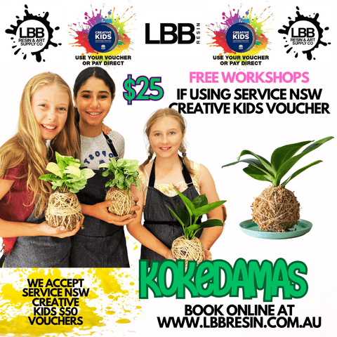 FREE Kokedama - Kids Workshop Bourke 27th April 11amLBB ResinBourke