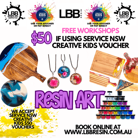 FREE Resin Keyring - Kids Workshop Bourke 27th April 3:30pmLBB ResinCreative