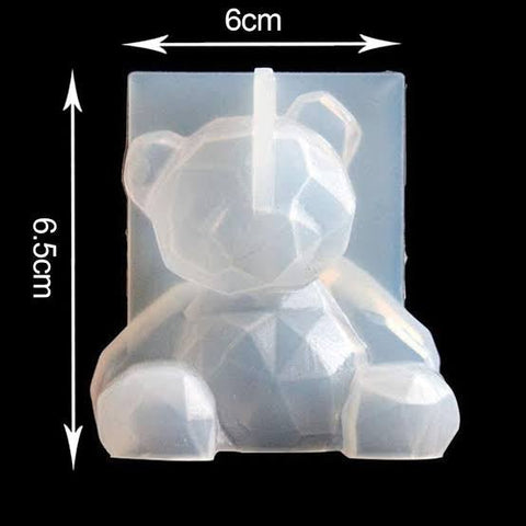 3 pc Mold, Geometric Bear, Bear, Teddy Bear