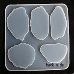 Agate tray 5 in 1 clear silicone mould - LBB Resin - agate, coaster, mould, try