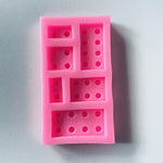 Lego 6pce Silicone Mould - LBB Resin - Keyring