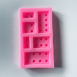 Lego 6pce Silicone Mould - LBB Resin - Keyring