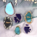 3 Piece Geode Mould | Jewelry | Key-rings | Craft - LBB Resin - casting, earring, Jewellery, Keyring, kit, mold, mould, Pendant