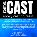 ResCAST - epoxy casting resin 3 Litres - LBB Resin - 2 pack, 2pack, epoxy, mixing stick, resin products, sale, Section 8, spo-default, spo-disabled, stick, Wholesale