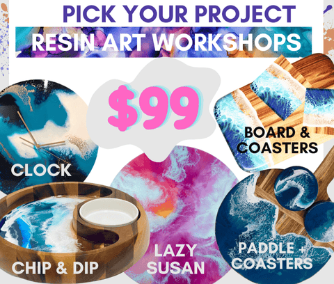 Resin Pick your Project - Adult Workshop Cobar 25th April 5:30pmLBB ResinWorkshop