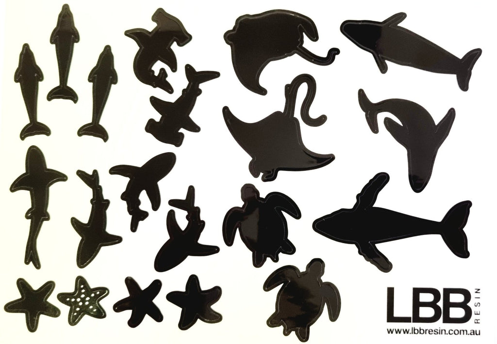 Sea Animal Stickers LBB Resin